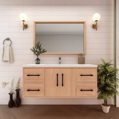 Victoria 48" Wall Mounted Bathroom Vanity with Acrylic Integrated Sink Top