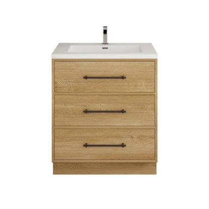 Victoria 30" Freestanding Bathroom Vanity with Acrylic Integrated Sink Top