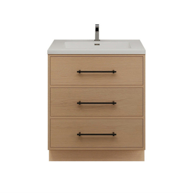 Victoria 30" Freestanding Bathroom Vanity with Acrylic Integrated Sink Top