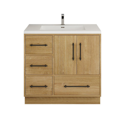 Victoria 36" Freestanding Bathroom Vanity with Acrylic Integrated Sink Top