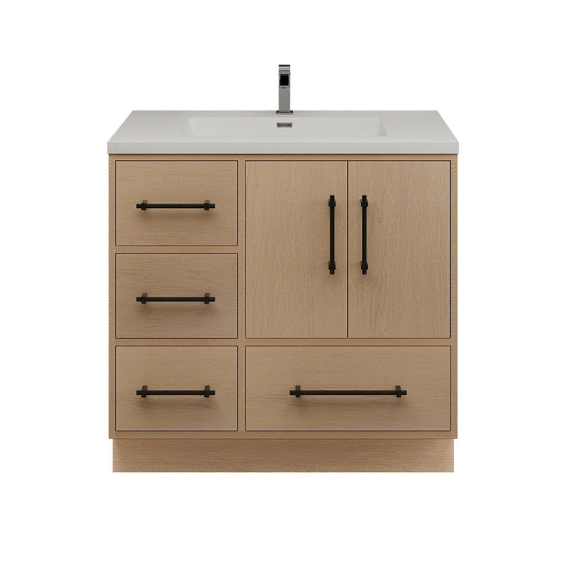 Victoria 36" Freestanding Bathroom Vanity with Acrylic Integrated Sink Top