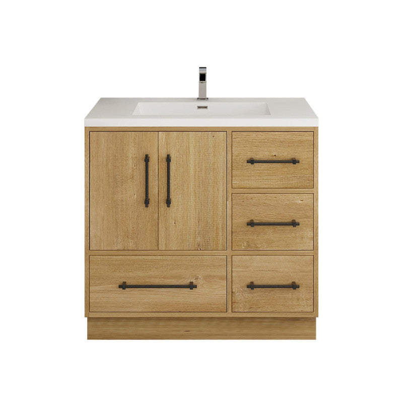 Victoria 36" Freestanding Bathroom Vanity with Acrylic Integrated Sink Top