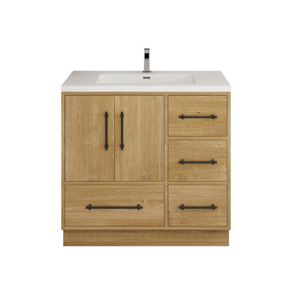 Victoria 36" Freestanding Bathroom Vanity with Acrylic Integrated Sink Top