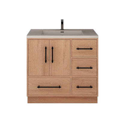 Victoria 36" Freestanding Bathroom Vanity with Acrylic Integrated Sink Top