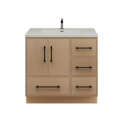 Victoria 36" Freestanding Bathroom Vanity with Acrylic Integrated Sink Top