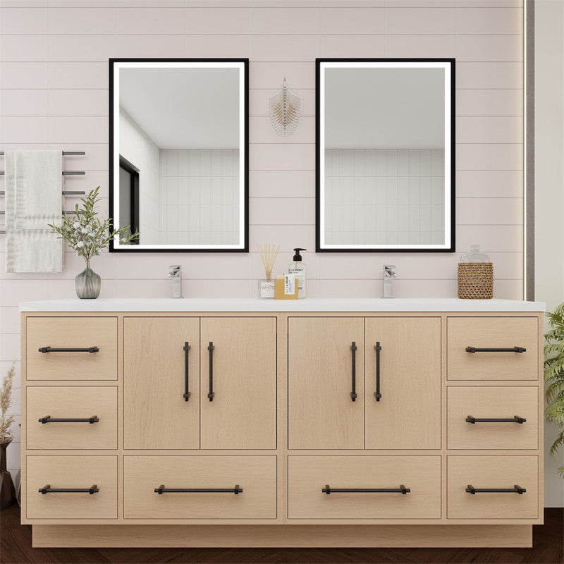 Victoria 72" Freestanding Bathroom Vanity with Acrylic Integrated Sink Top