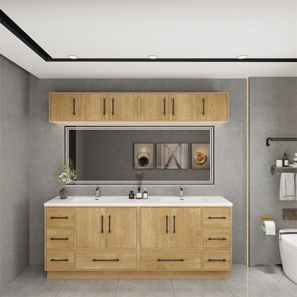 Victoria 84" Freestanding Bathroom Vanity with Acrylic Integrated Sink Top