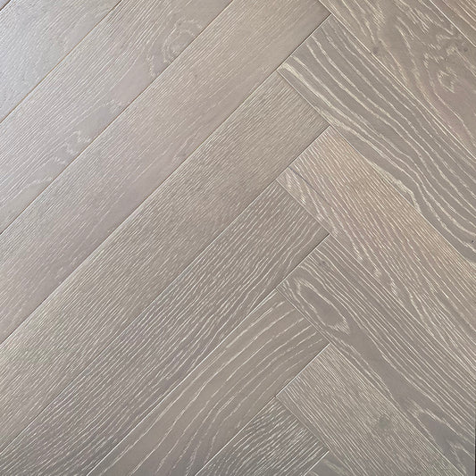 Herringbone Volcano Gray Engineered Wood Flooring