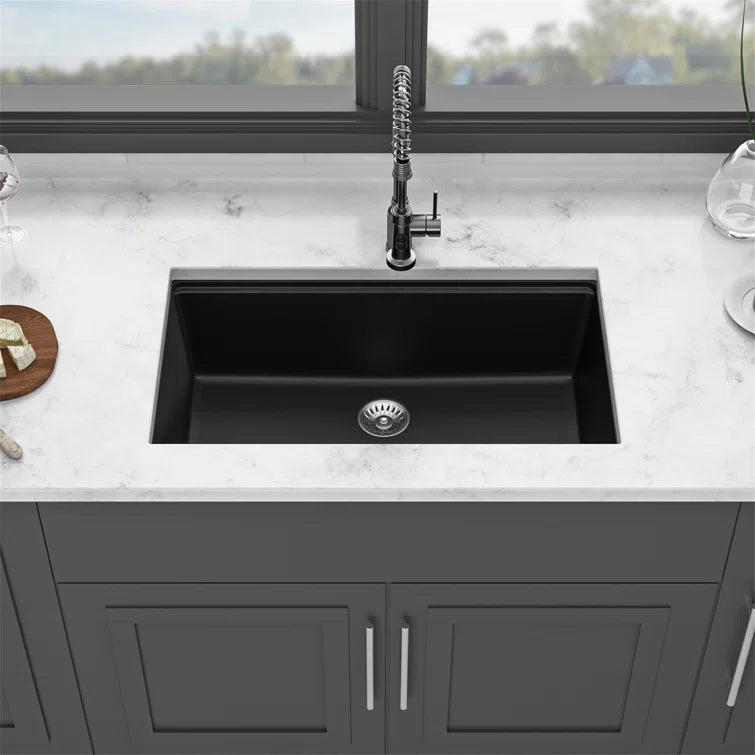 Jameson 33" Granite Composite Undermount Kitchen Sink with Workstation