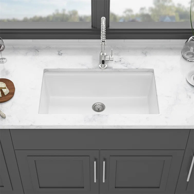Jameson 33" Granite Composite Undermount Kitchen Sink with Workstation