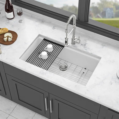 Jameson 33" Granite Composite Undermount Kitchen Sink with Workstation