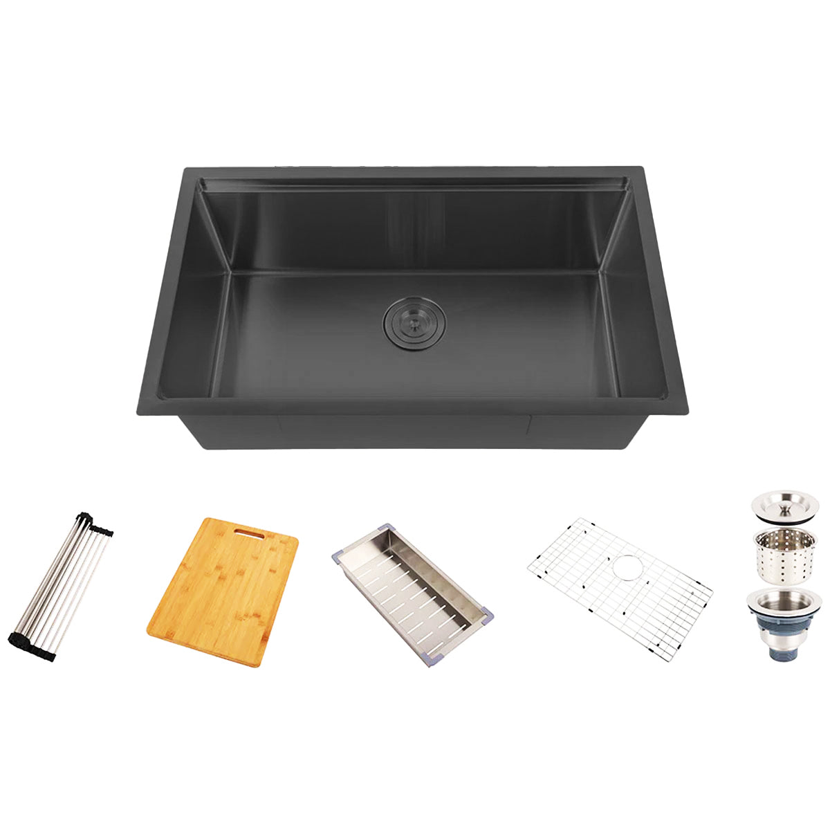 Kennedy 32" Stainless Steel Undermount Kitchen Sink with Workstation