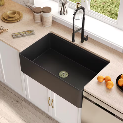 Becker 33" Fireclay Apron / Farmhouse Kitchen Sink with Workstation