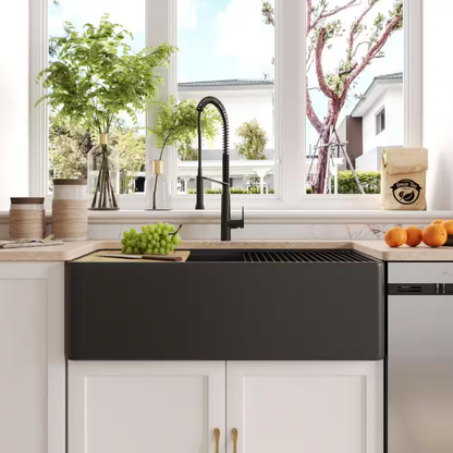 Becker 33" Fireclay Apron / Farmhouse Kitchen Sink with Workstation