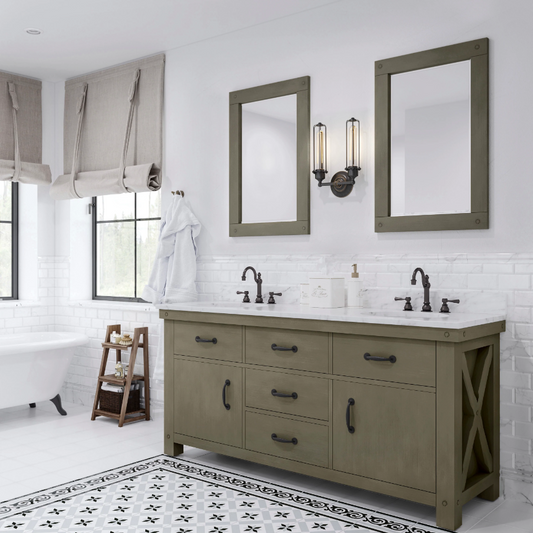 [CLEARANCE] Water Creation Aberdeen Grizzle Grey 72” Bathroom Vanity [BASE ONLY]