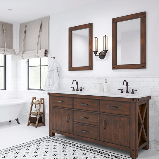 [CLEARANCE] Water Creation Aberdeen Rustic Sierra 72” Bathroom Vanity [BASE ONLY]