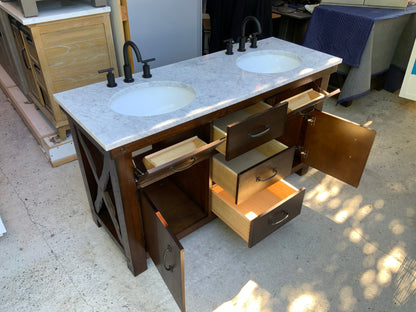 [CLEARANCE] Water Creation Aberdeen Rustic Sierra 72” Bathroom Vanity [BASE ONLY]