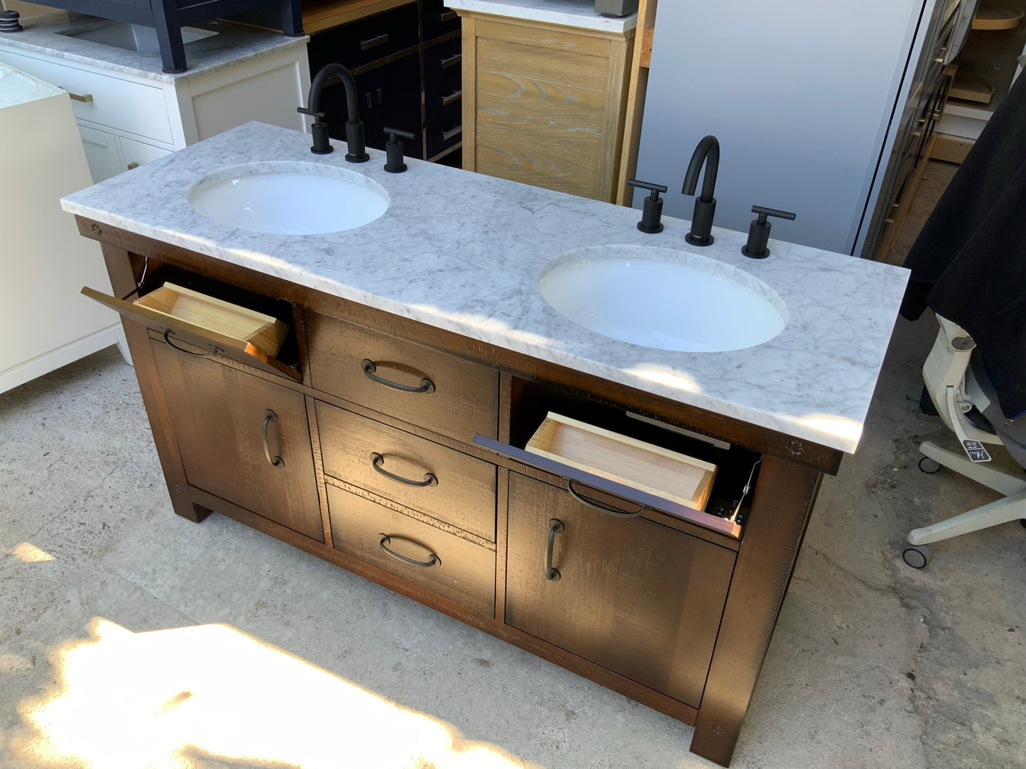 [CLEARANCE] Water Creation Aberdeen Rustic Sierra 72” Bathroom Vanity [BASE ONLY]