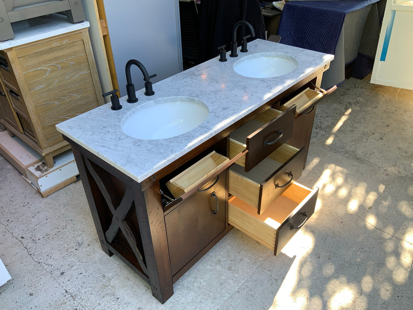 [CLEARANCE] Water Creation Aberdeen Rustic Sierra 72” Bathroom Vanity [BASE ONLY]