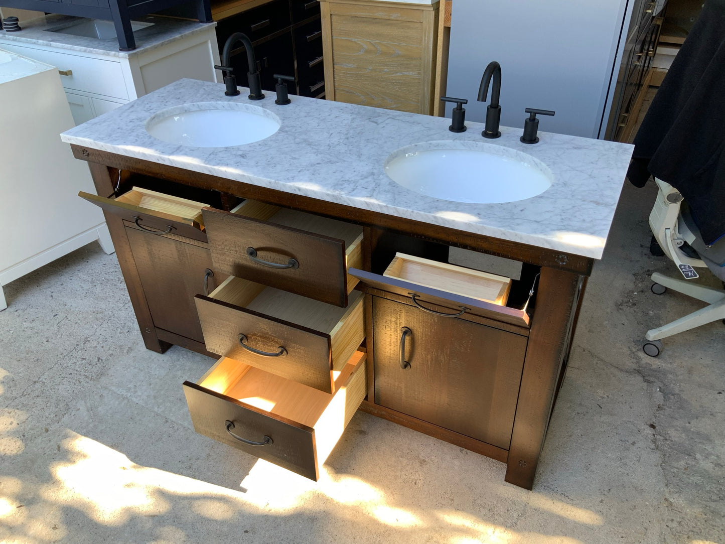 [CLEARANCE] Water Creation Aberdeen Rustic Sierra 72” Bathroom Vanity [BASE ONLY]