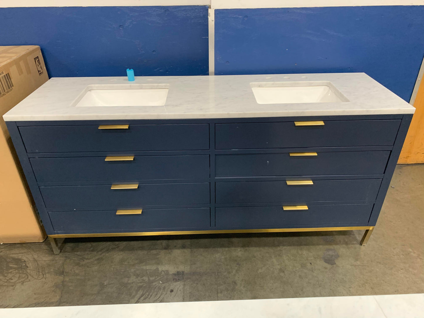 [CLEARANCE] Water Creation Bristol Monarch Blue 72” Bathroom Vanity [BASE ONLY]