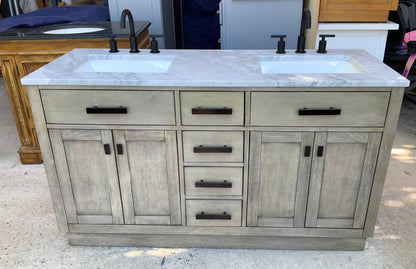[CLEARANCE] Water Creation Chestnut Grey Oak 72” Bathroom Vanity [BASE ONLY]