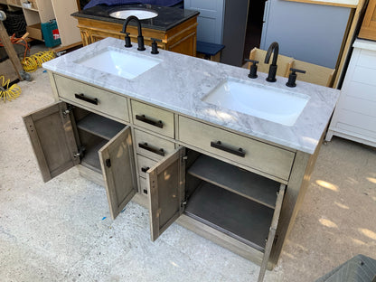 [CLEARANCE] Water Creation Chestnut Grey Oak 72” Bathroom Vanity [BASE ONLY]