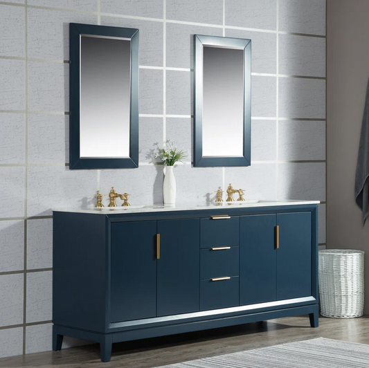 [CLEARANCE] Water Creation Elizabeth Monarch Blue 72” Bathroom Vanity [BASE ONLY]