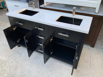 [CLEARANCE] Water Creation Madison Espresso Black 60" Bathroom Vanity [BASE ONLY]