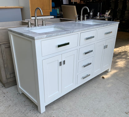 [CLEARANCE] Water Creation Madison Pure White 60" Bathroom Vanity [BASE ONLY]