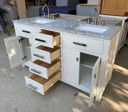[CLEARANCE] Water Creation Madison Pure White 60" Bathroom Vanity [BASE ONLY]
