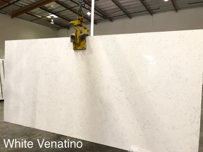 White Venatino Sintera Silica-Free Quartz Slab