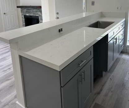 White Venatino Quartz Slab