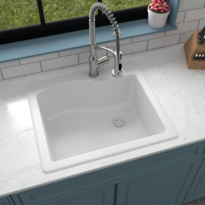 Stonera 24" Quartz Composite Top Mount Kitchen Sink