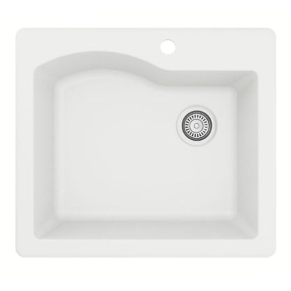 Stonera 24" Quartz Composite Top Mount Kitchen Sink