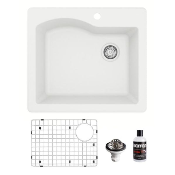 Stonera 24" Quartz Composite Top Mount Kitchen Sink