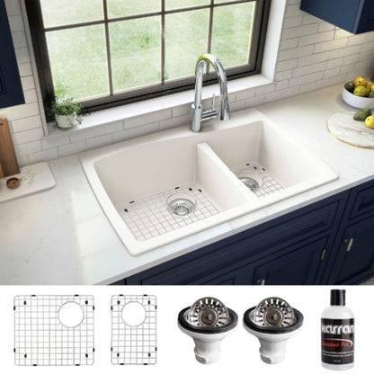 Tidal 34" Quartz Composite Top Mount Kitchen Sink