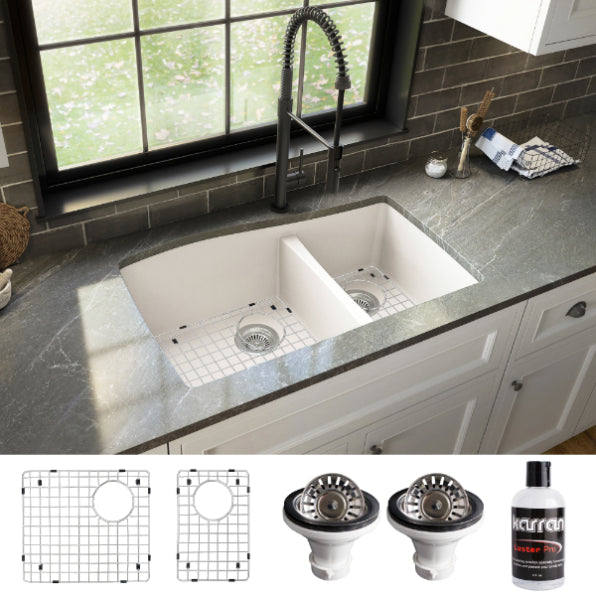 Tidal 34" Quartz Composite Undermount Kitchen Sink