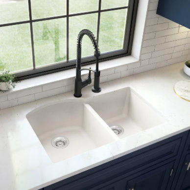 Stonera 32" Quartz Composite Undermount Double Basin Kitchen Sink