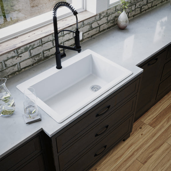 Essence 33" Quartz Composite Top Mount Kitchen Sink