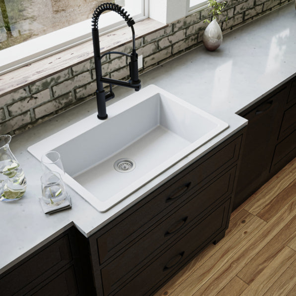 Essence 33" Quartz Composite Top Mount Kitchen Sink