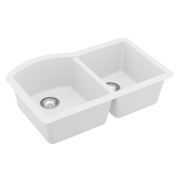 Stonera 32" Quartz Composite Undermount Double Basin Kitchen Sink