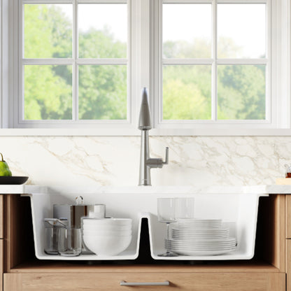 Petrodust 34" Quartz Composite Retrofit Apron / Farmhouse Kitchen Sink