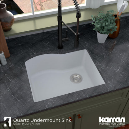 Stonera 24" Quartz Composite Undermount Kitchen Sink