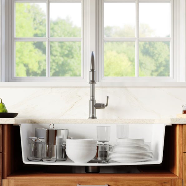 Petrodust 34" Quartz Composite Apron / Farmhouse Kitchen Sink