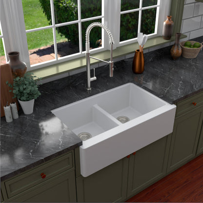 Petrodust 34" Quartz Composite Apron / Farmhouse Kitchen Sink