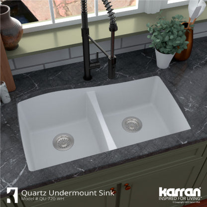 Tidal 34" Quartz Composite Undermount Kitchen Sink