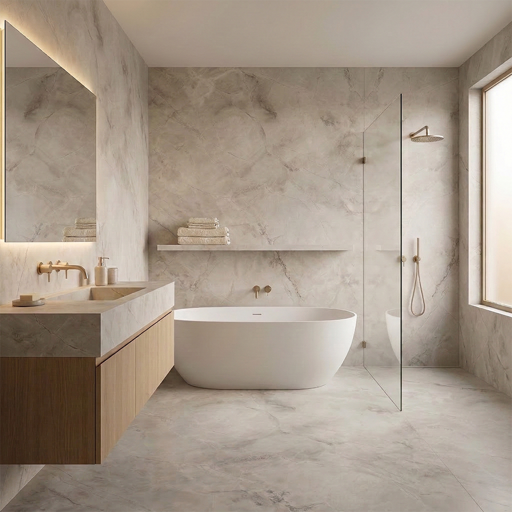 Atlas Plan PorcelainTop™ White Cloud Italian Porcelain Slab