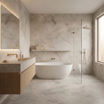 Atlas Plan PorcelainTop™ White Cloud Italian Porcelain Slab
