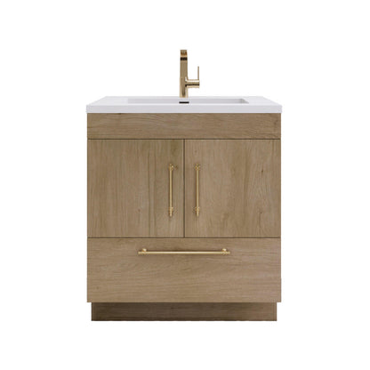 Elsa 30" Freestanding Bathroom Vanity with Reinforced Acrylic Integrated Sink Top